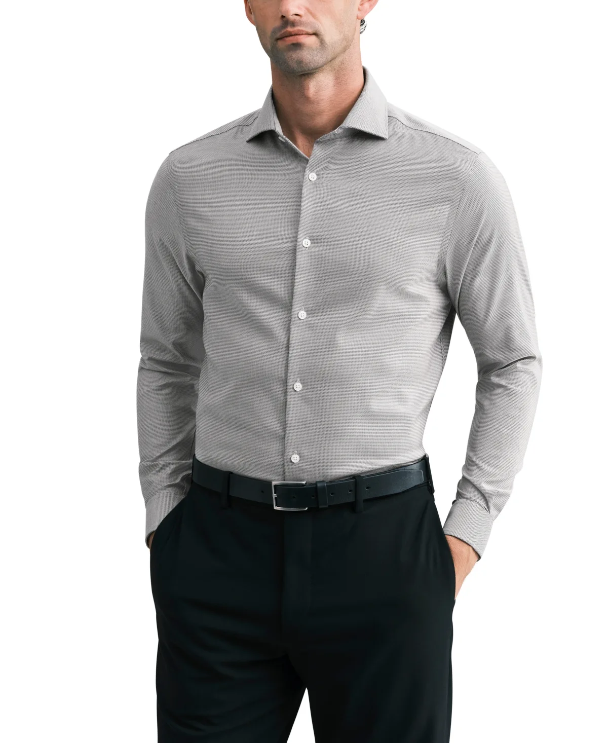 Luxe Touch Micro Check Dress Shirt by MICHAEL Michael Kors