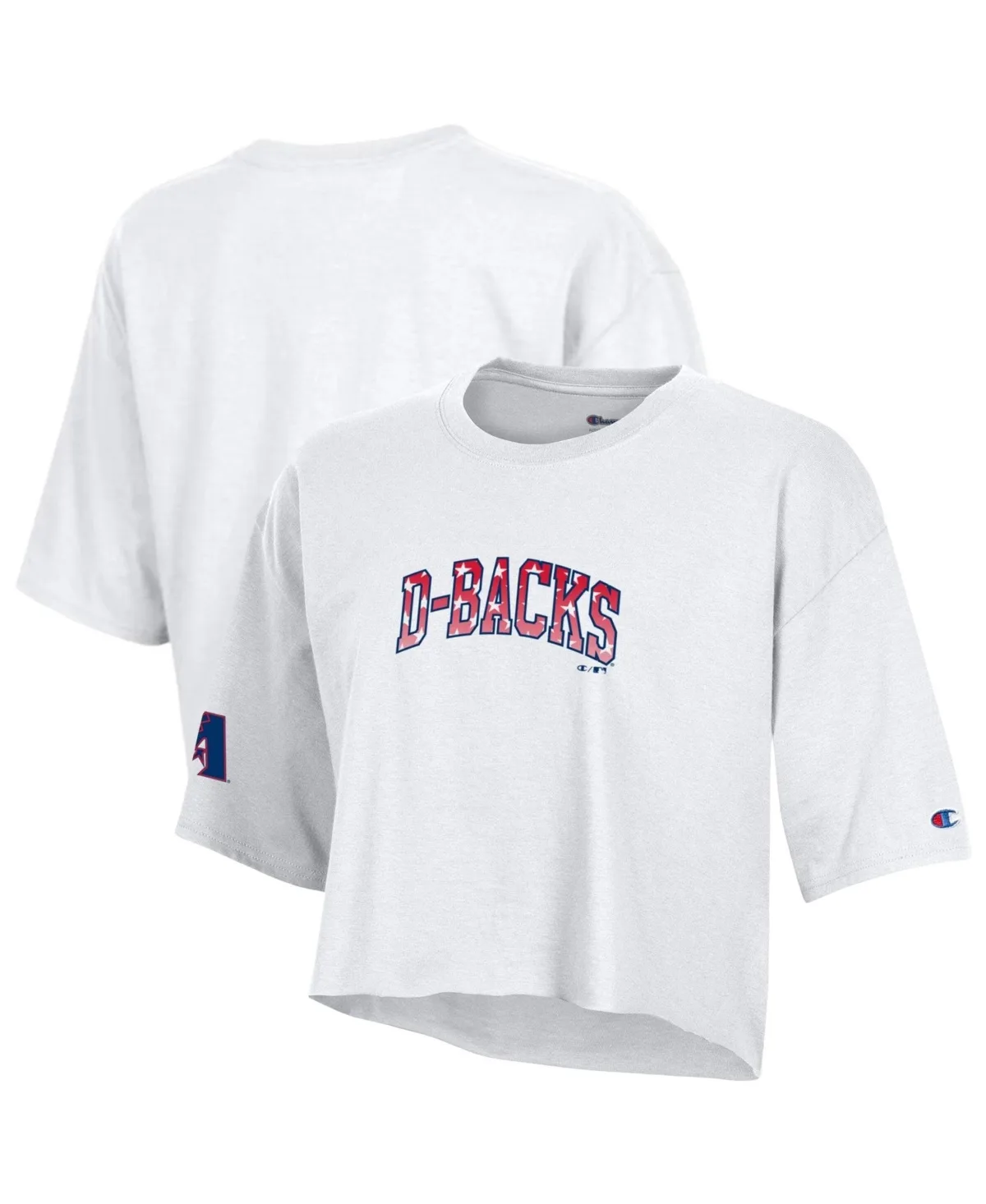 Arizona Diamondbacks Oversized Graphic Cotton Crop T-Shirt by Champion