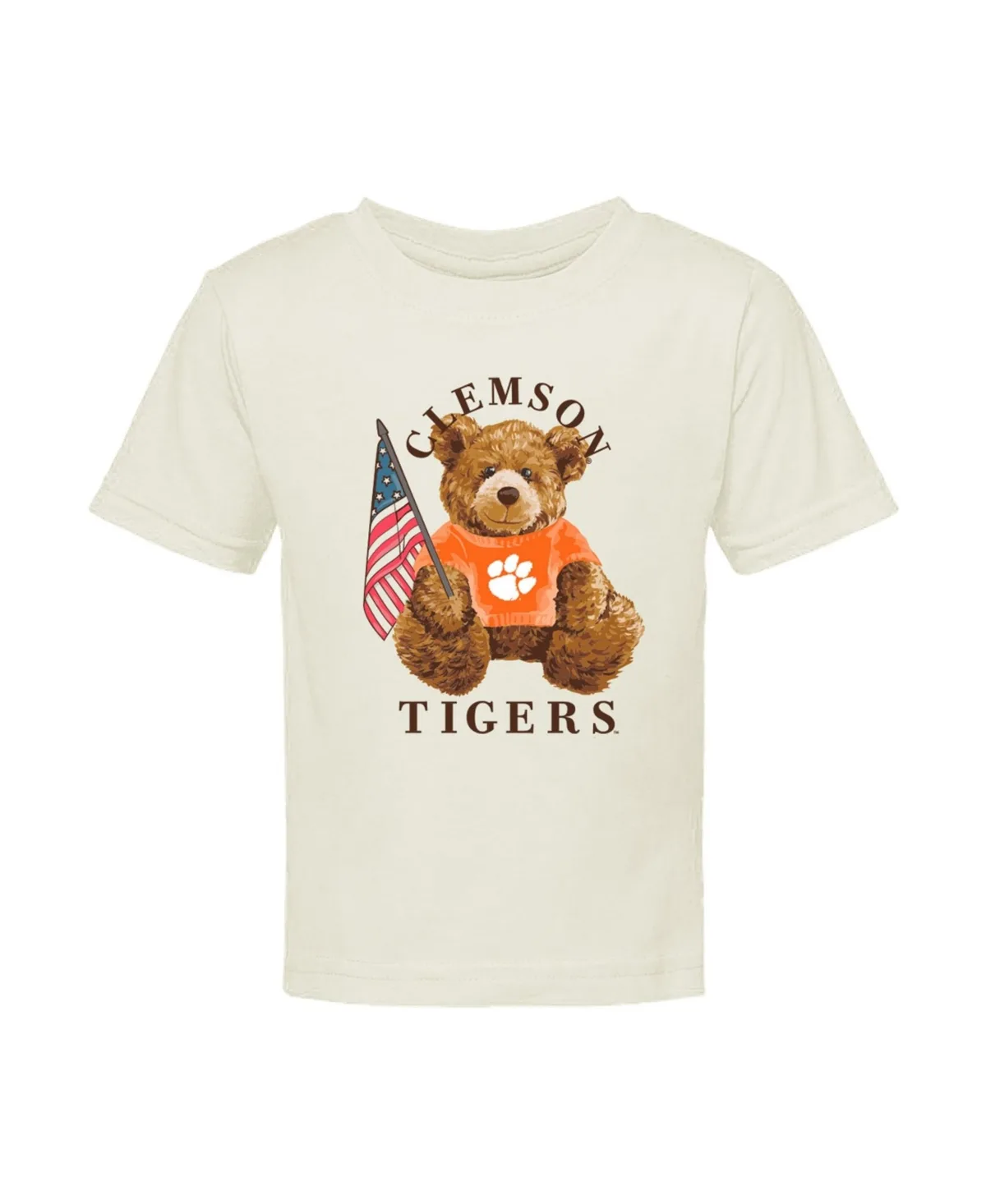 Clemson Tigers All-American Teddi Patriotic Bear Crewneck T-Shirt by Image One