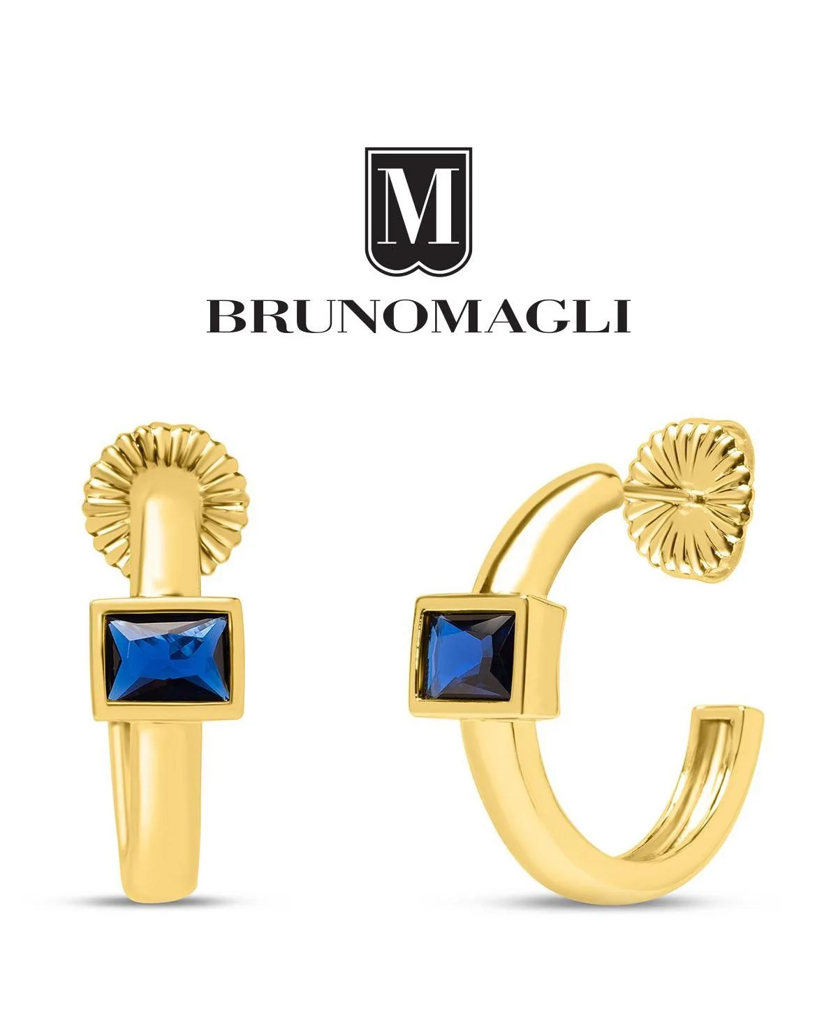 Felecia Gold Earrings, Zaffiro by Bruno Magli