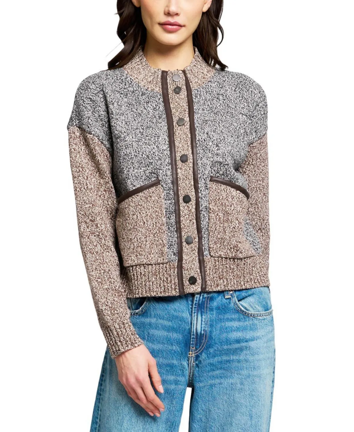 Orla Mock Neck Oversized Cardigan by Central Park West