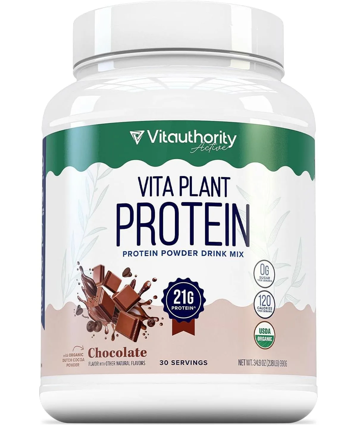 Vita Plant Protein, Chocolate, 983gm by Vitauthority