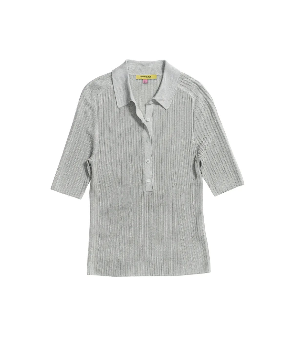 Polo-Neck Ribbed Polo Shirt by Mango