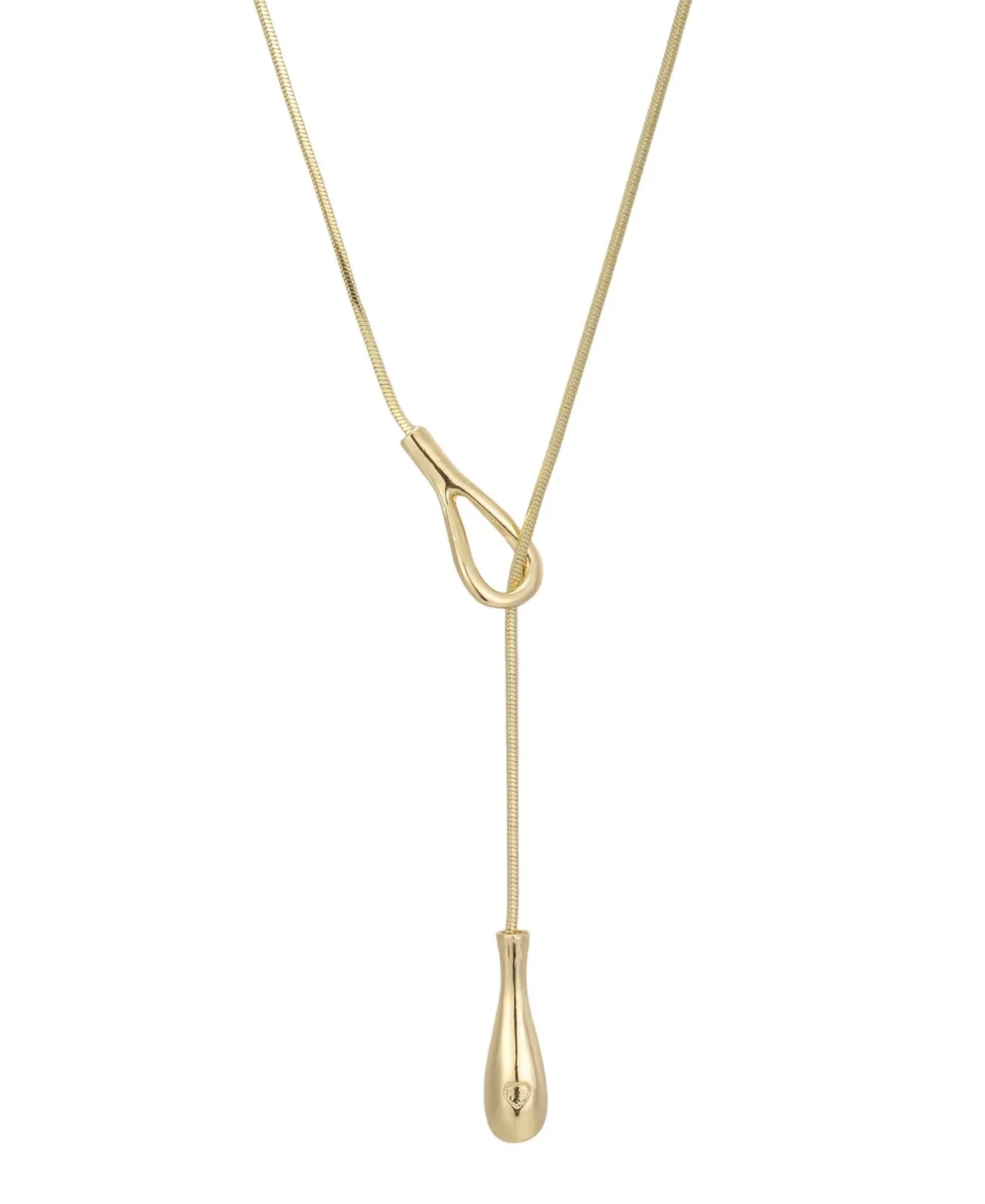 Gold-Tone Pear Drop Lariat Necklace