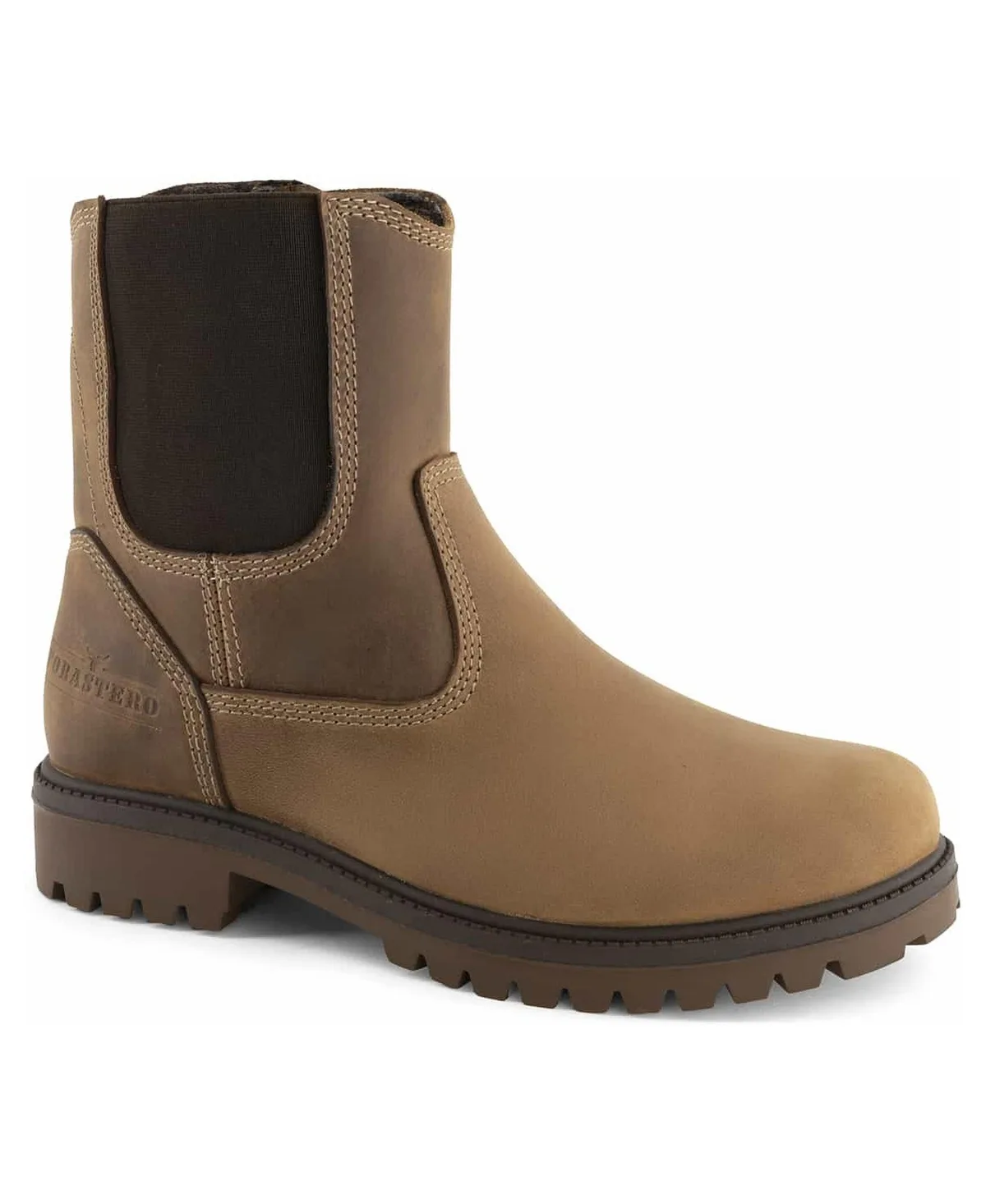 Block-Heel Round-Toe Leather Boots by Forastero