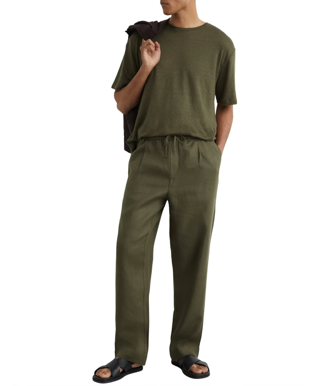 Chain Wool-Blend Wide-Leg Relaxed-Fit Pants by Reiss