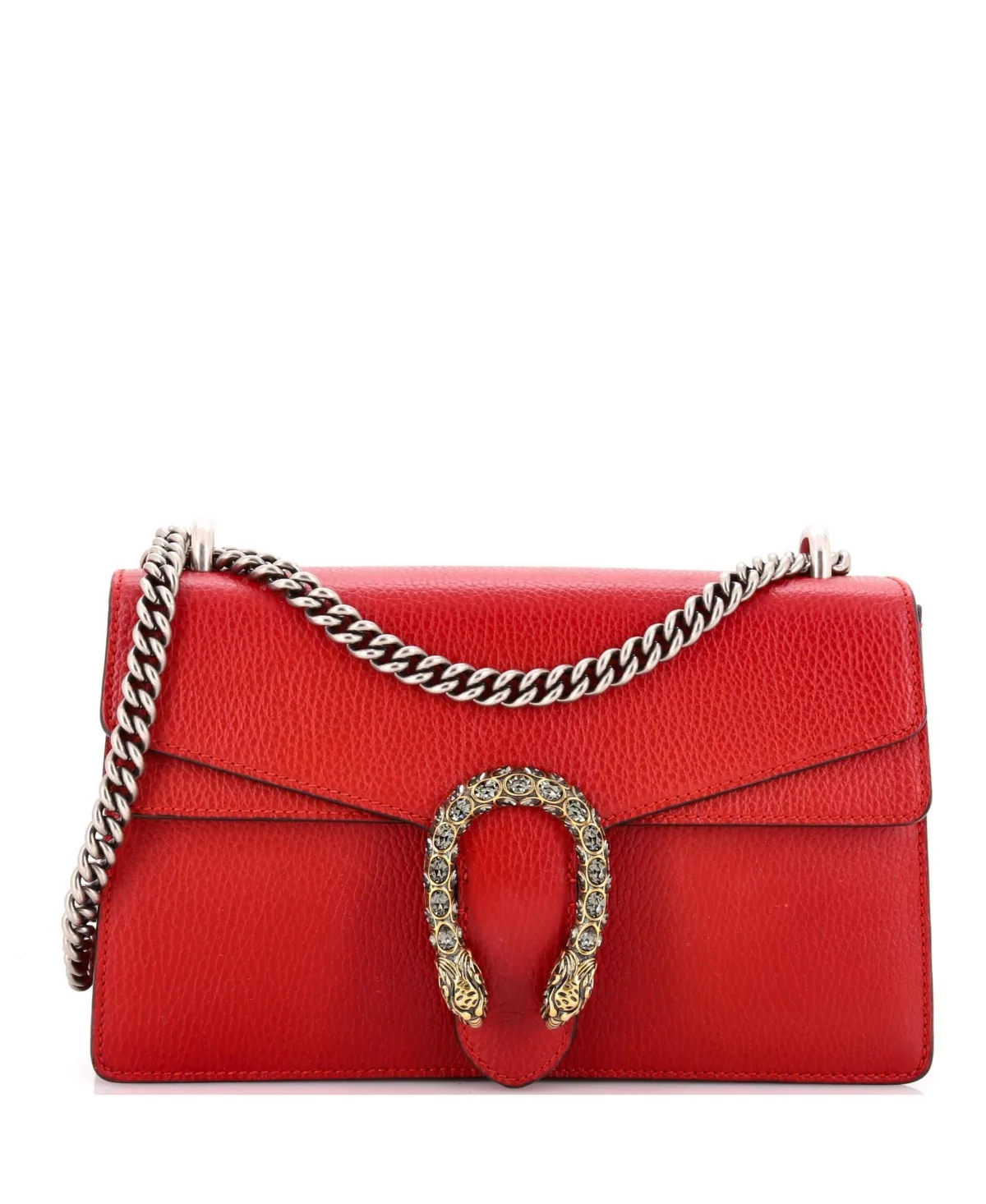 Pre-Owned Gucci Small Dionysus Top Handle Chain Bag Leather with Crystals by Gucci