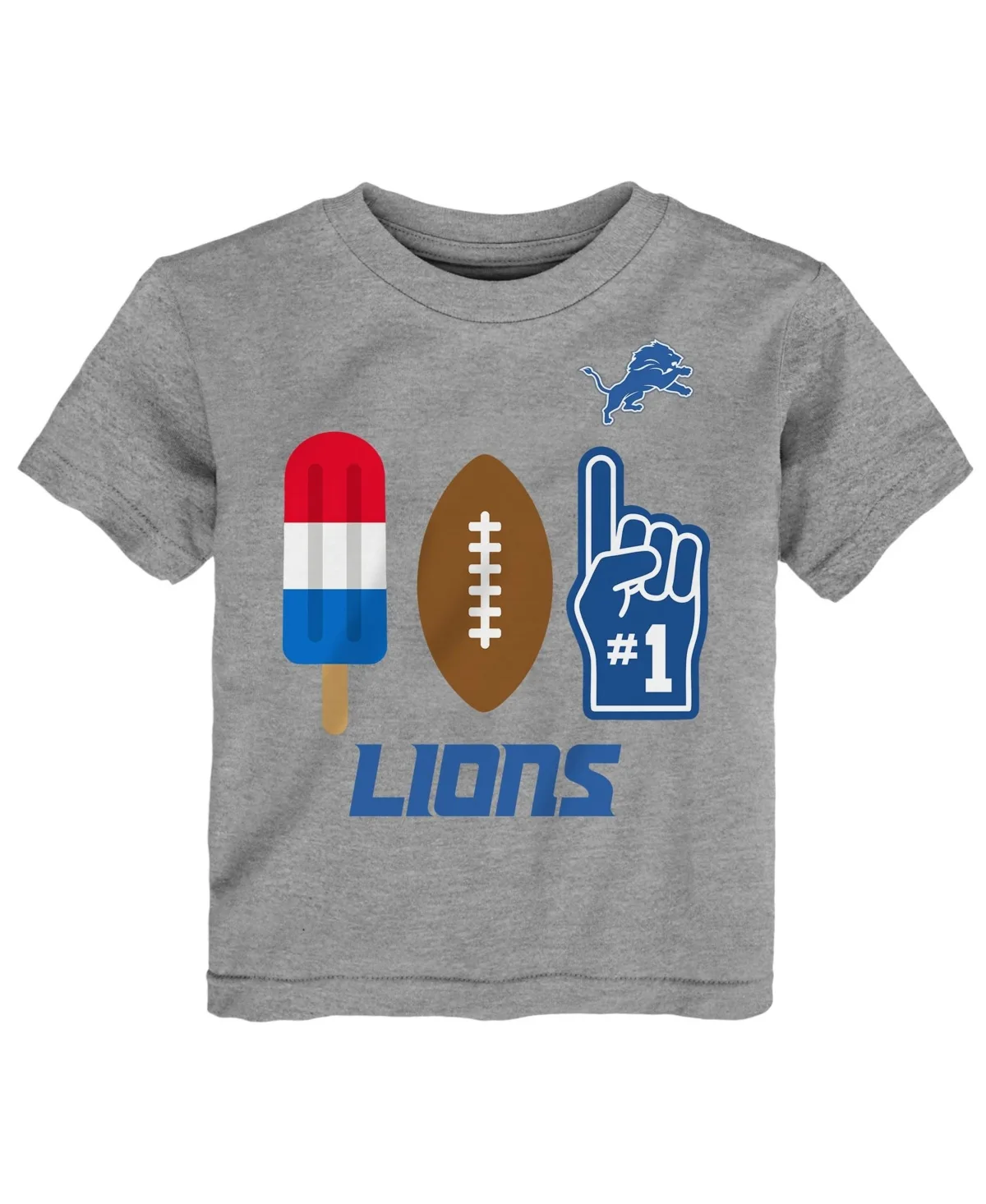 Detroit Lions Americana Pop Screen-Printed T-Shirt by NFL