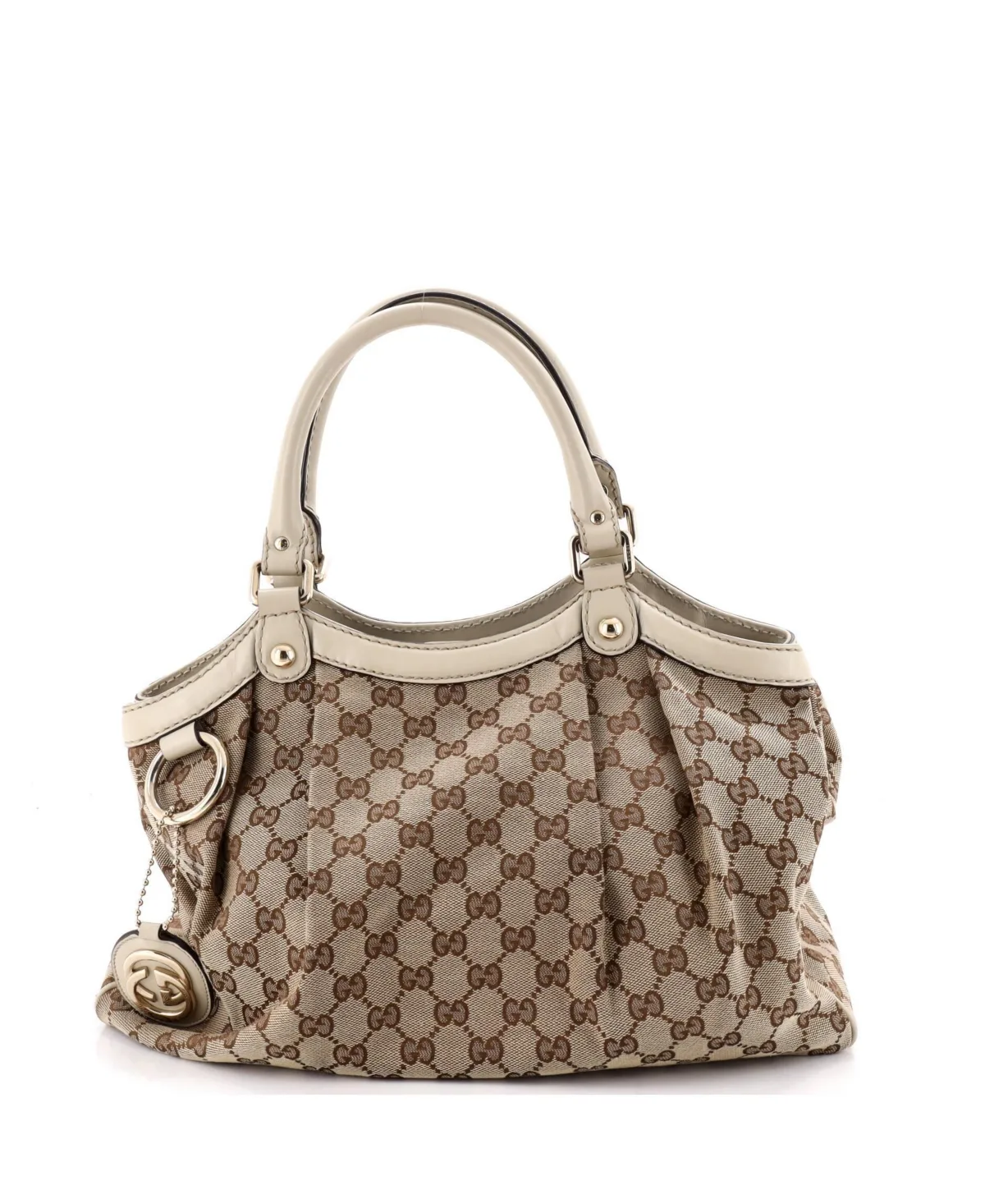 Pre-Owned Gucci Medium Sukey Tote GG Canvas with Leather