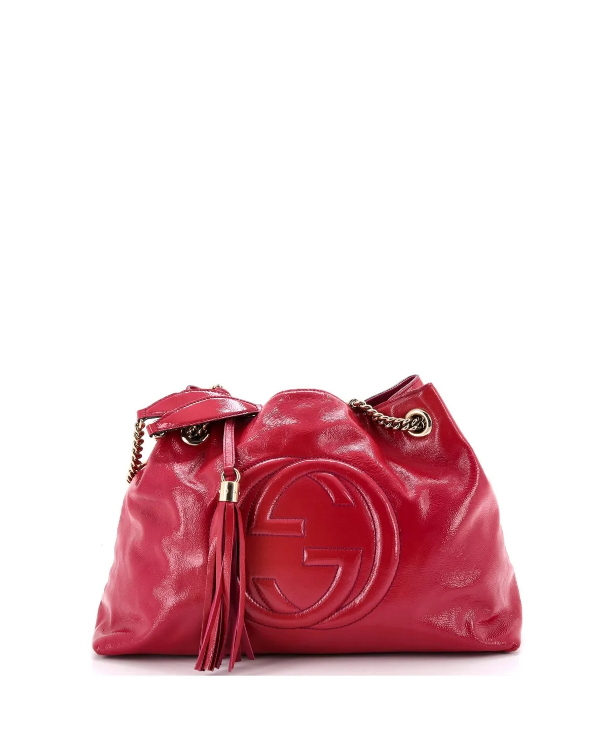 Pre-Owned Gucci Medium Soho Chain Strap Shoulder Bag Patent