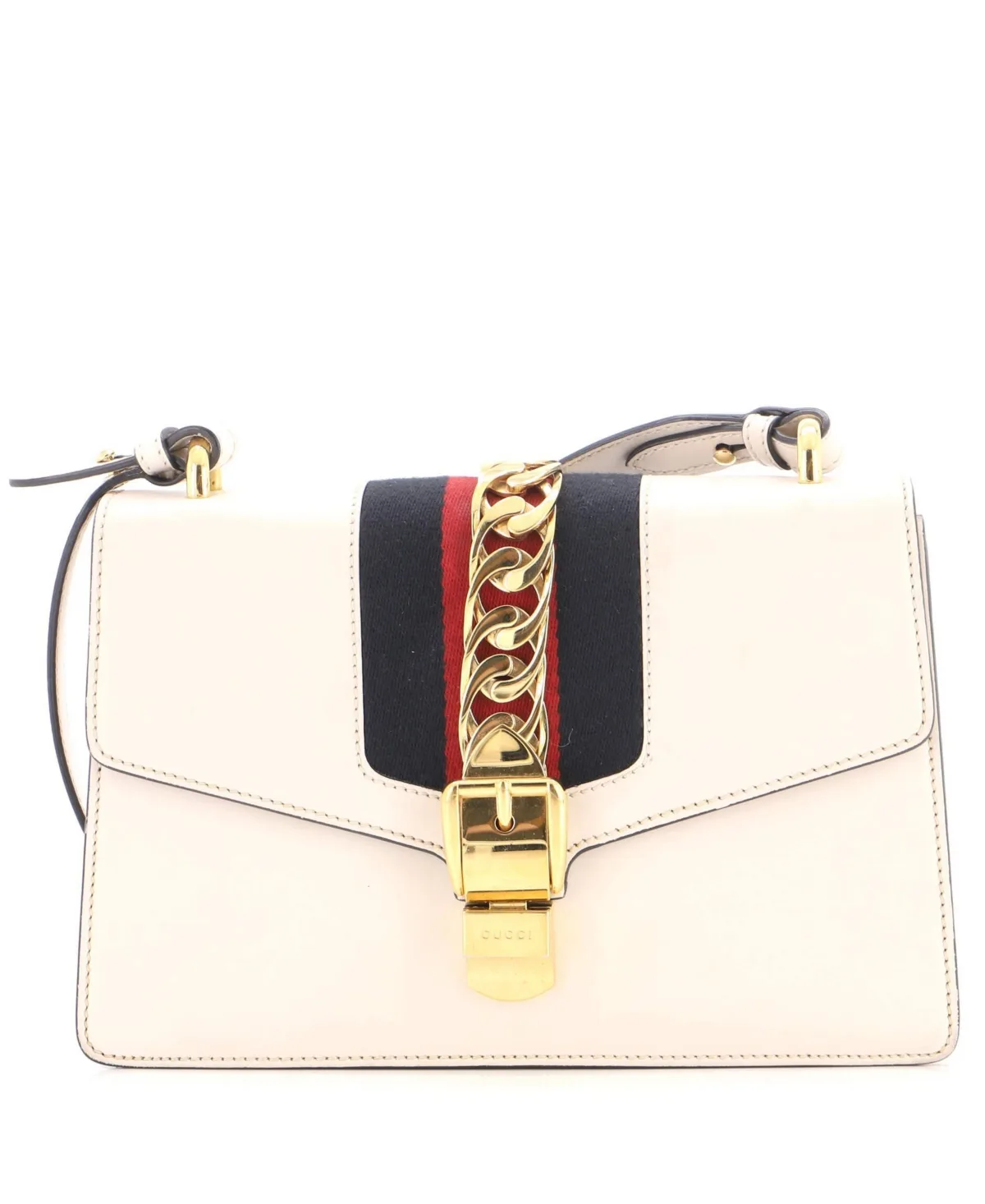 Pre-Owned Gucci Small Leather Sylvie Shoulder Bag