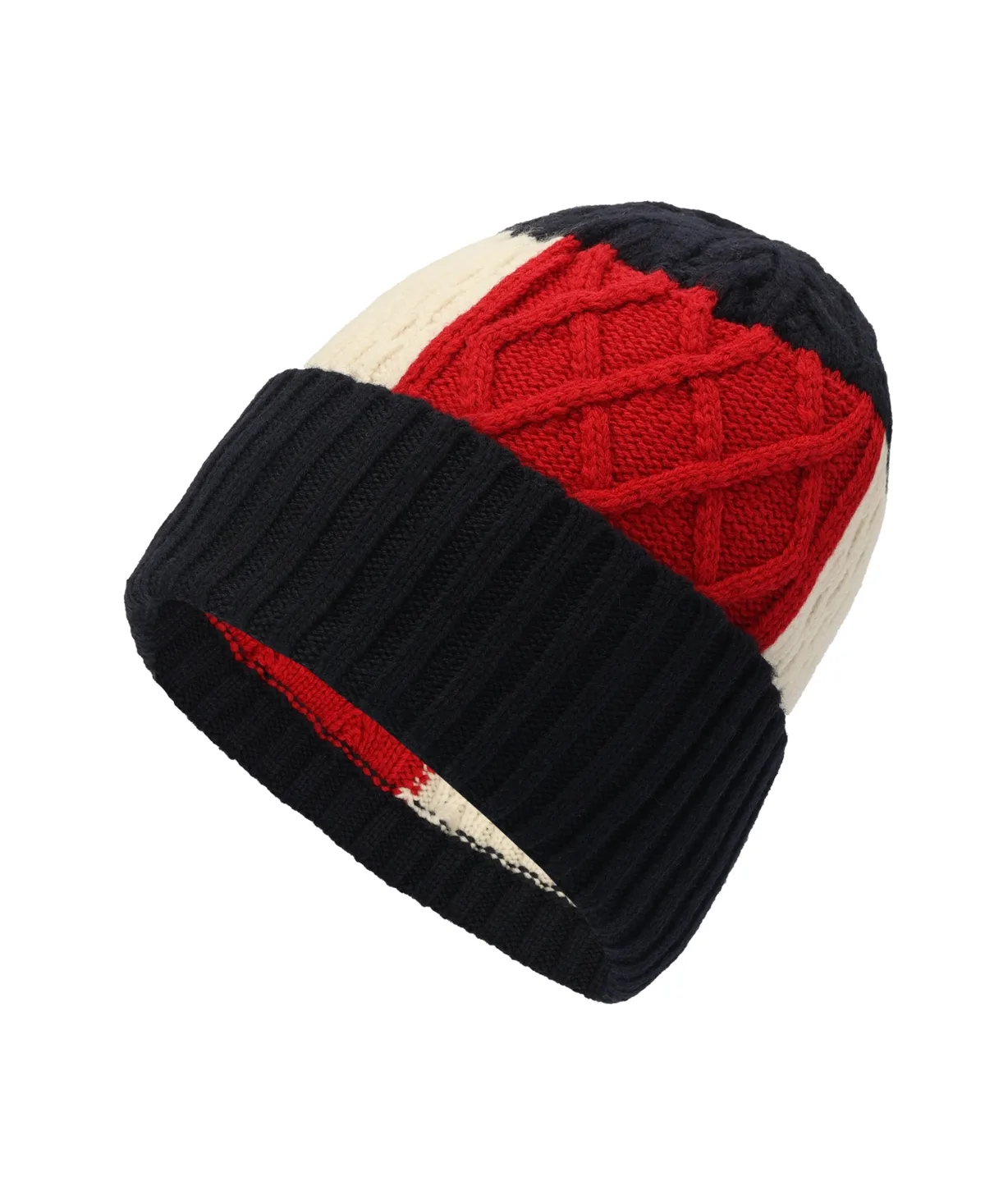 Cable-Knit Cuffed Polyester-Blend Beanie by Tommy Hilfiger
