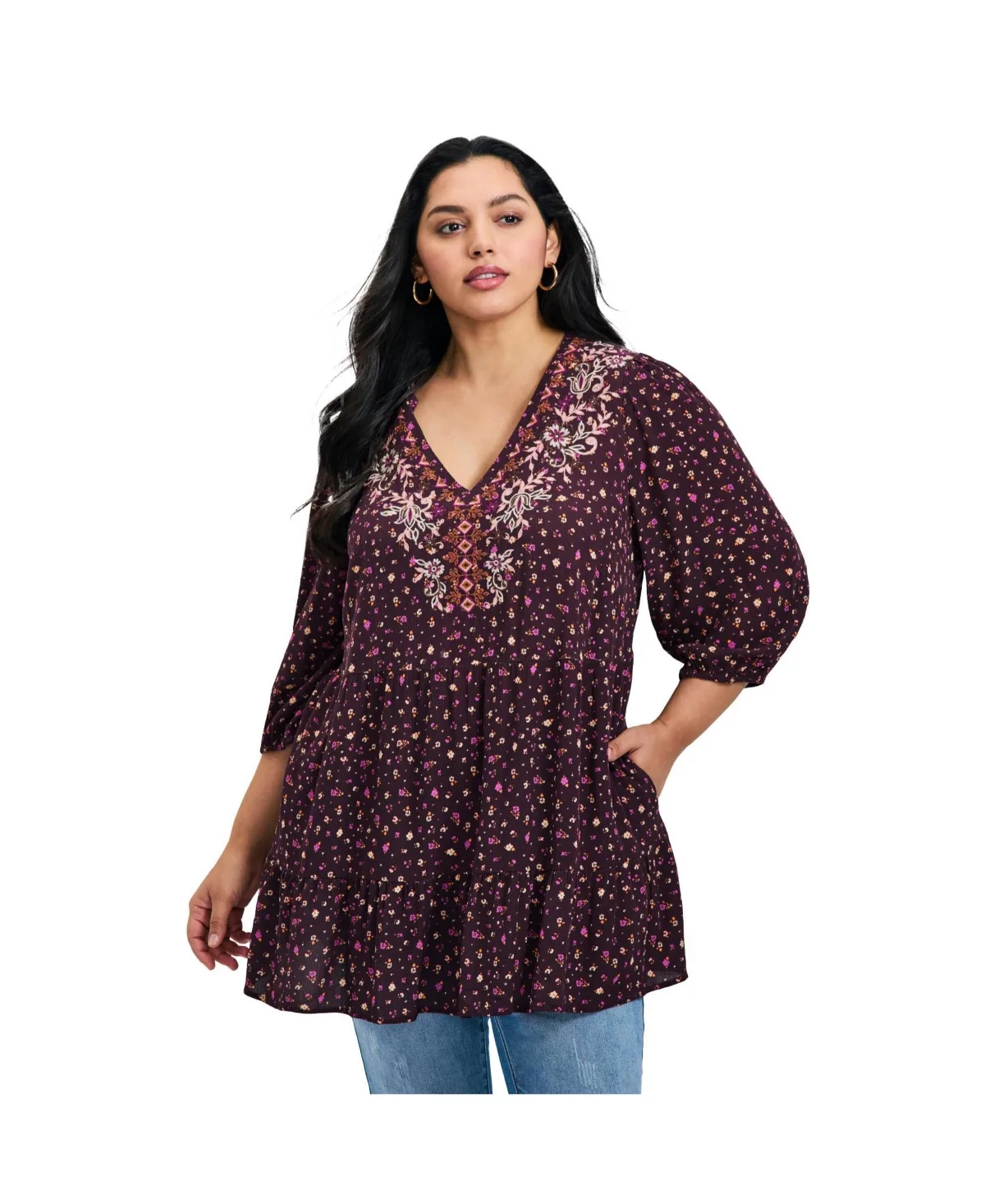 Embroidered Tunic by Avenue