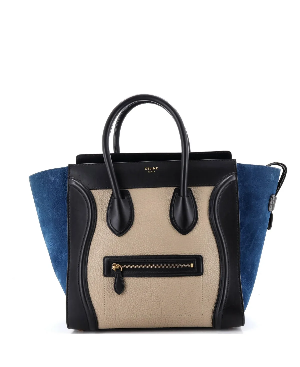 Pre-Owned Celine Mini Tricolor Luggage Bag Leather by Celine