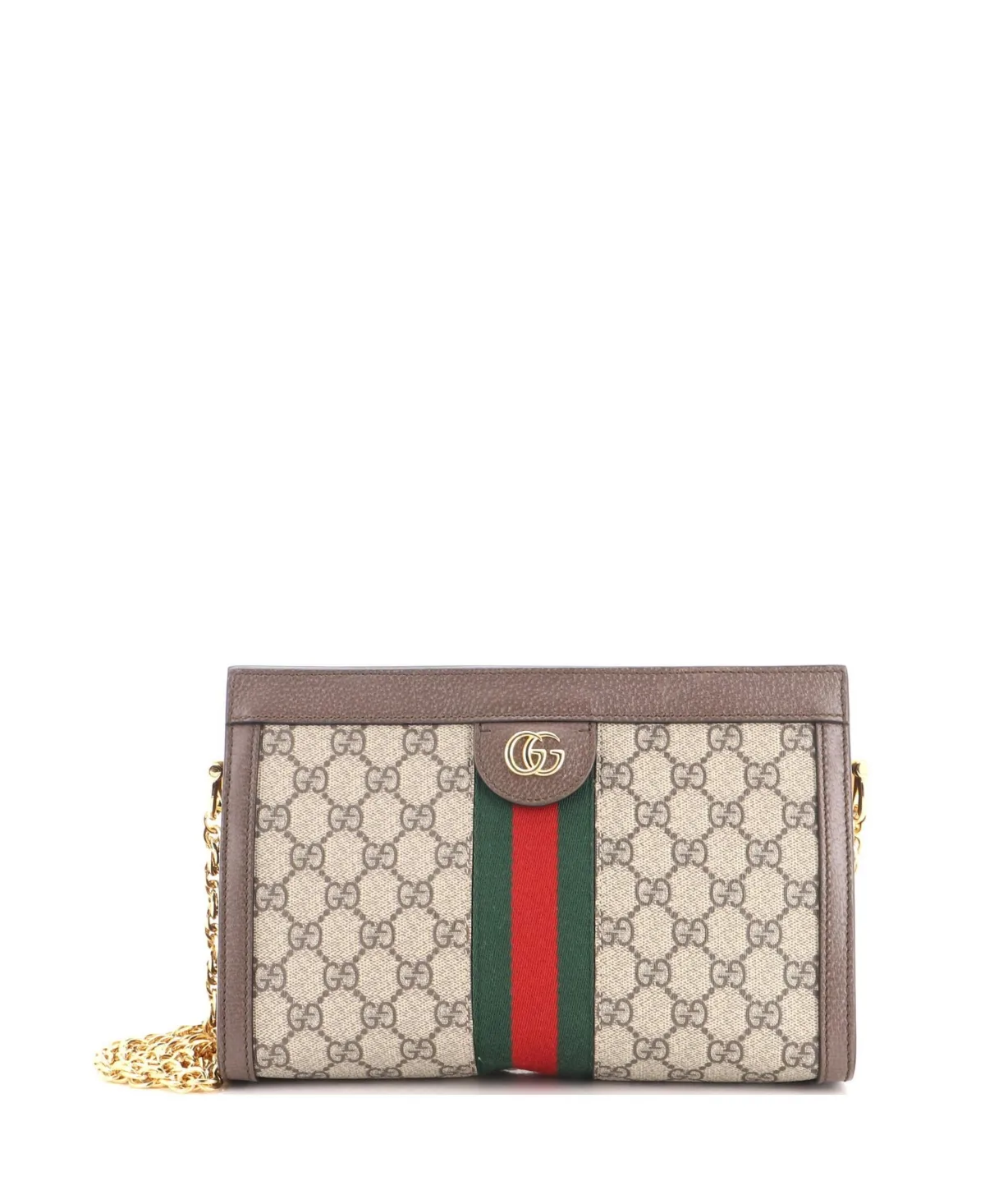 Pre-Owned Gucci Ophidia Chain Coated Canvas Small Shoulder Bag