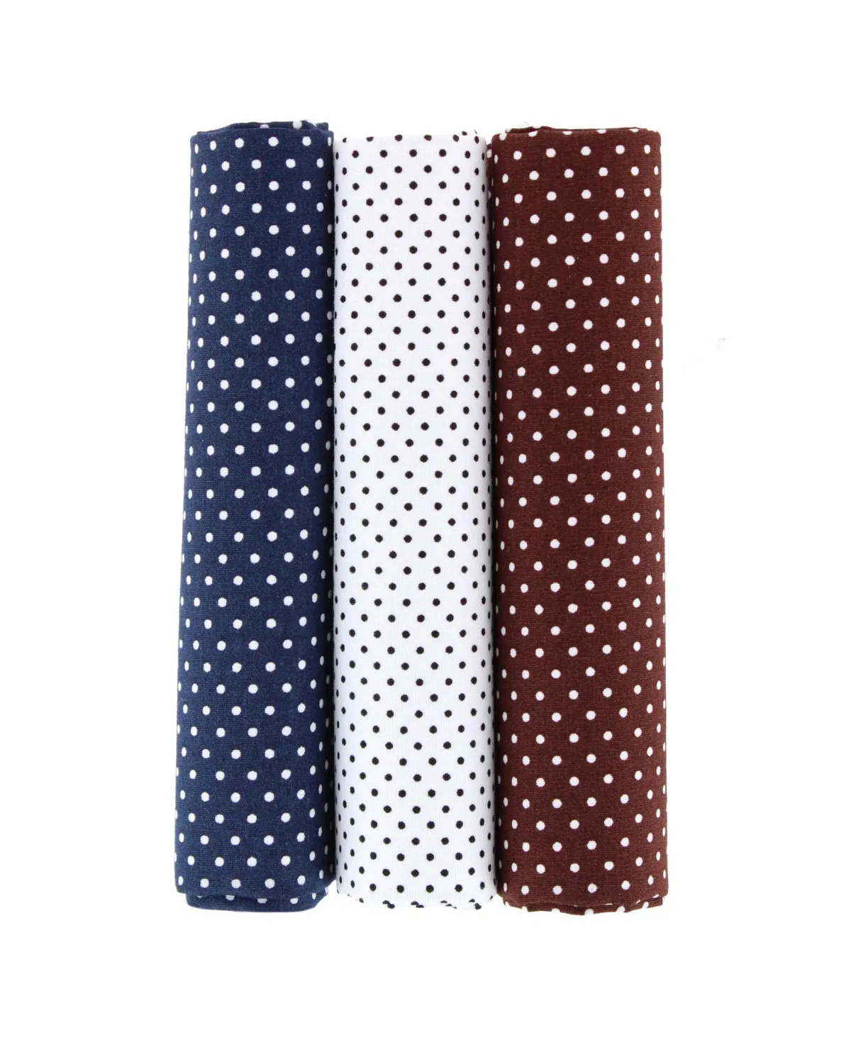Payton Polka Dots Cotton Handkerchiefs, 3-Piece Set by Trafalgar