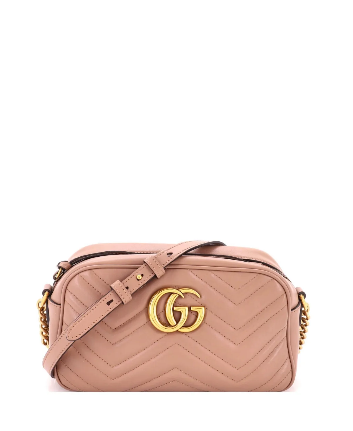 Pre-Owned Small Gg Marmont Shoulder Bag Matelasse Leather by Gucci