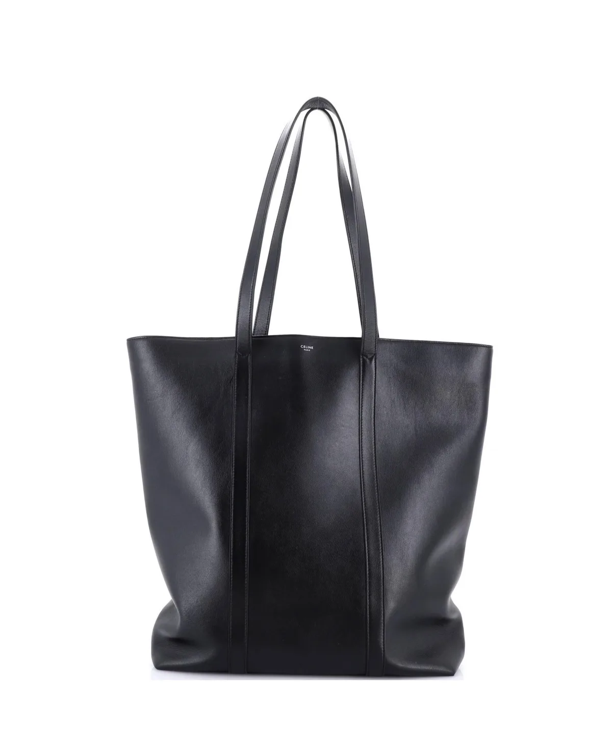 Pre-Owned Tall Museum Shopper Tote Leather