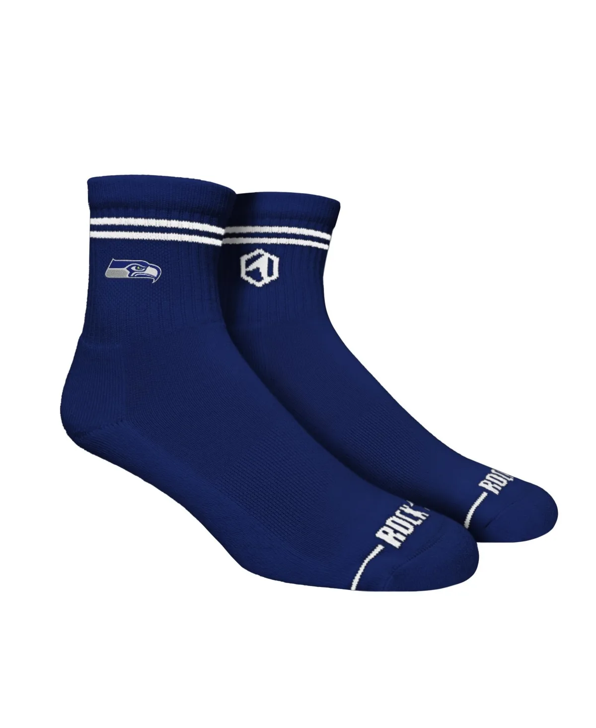 Seattle Seahawks Casual Stripe Quarter-Length Socks by Rock Em Socks