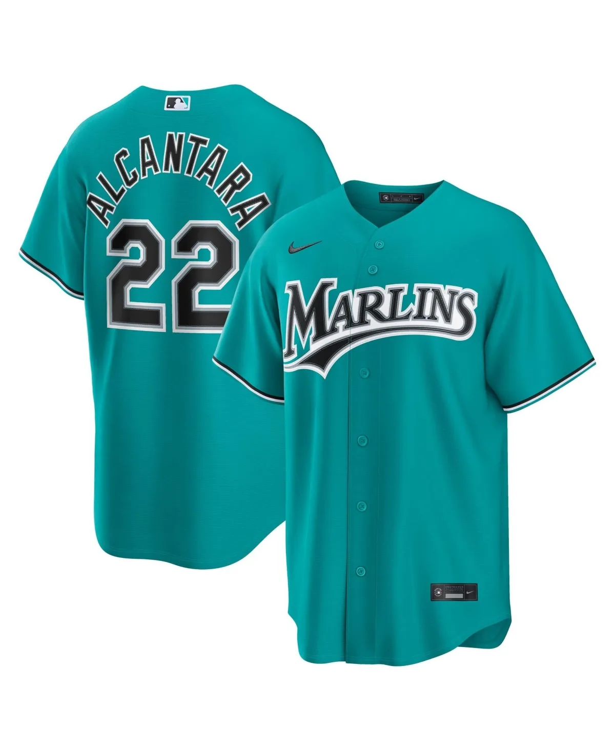 Sandy Alcantara Miami Marlins Alternate Replica Jersey by Nike
