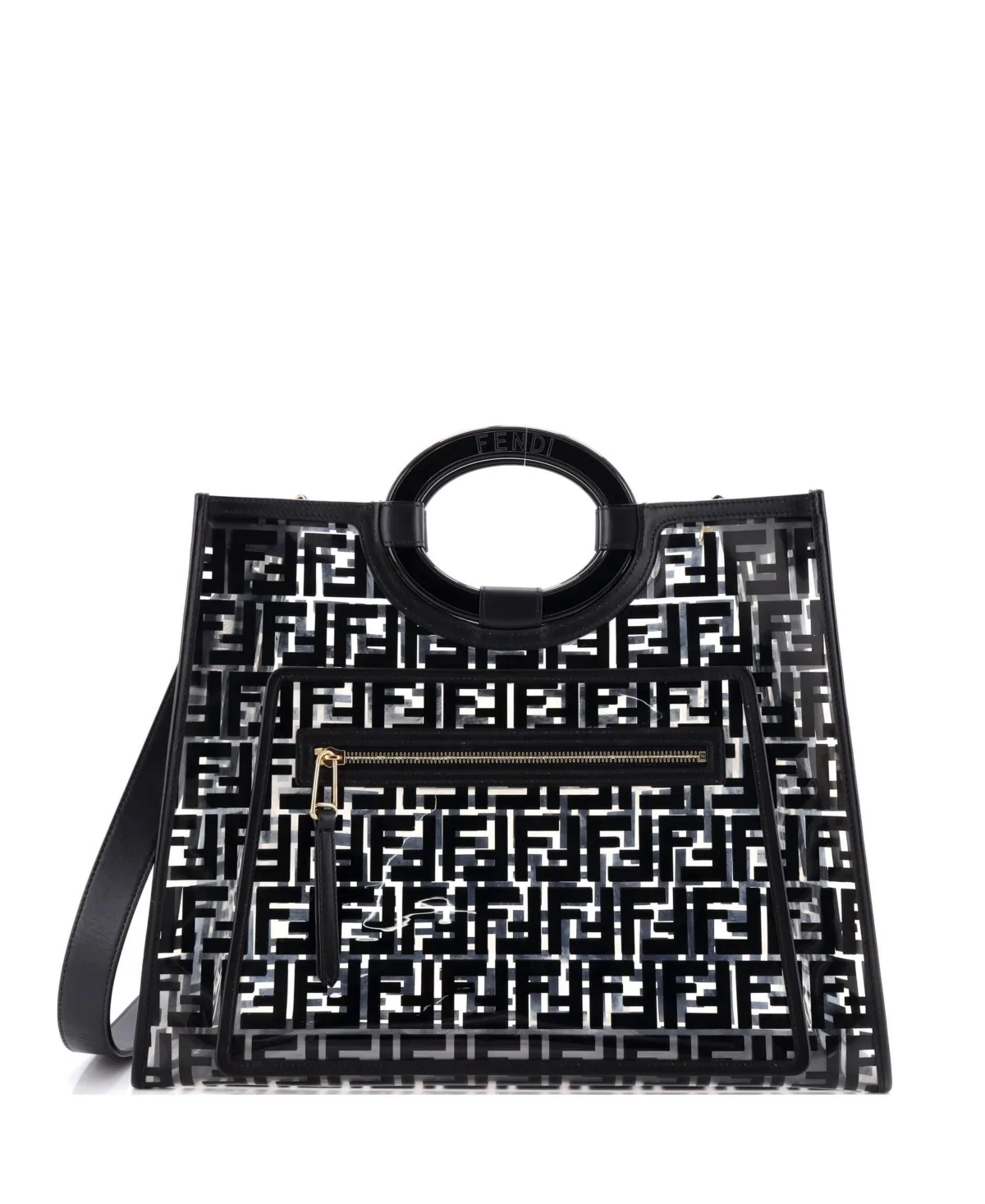 Pre-Owned Medium Runaway Shopper Tote Zucca Pu by FENDI