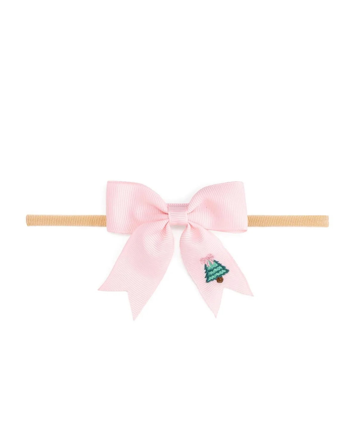 Embroidered Christmas Tree Bow Headband by Sweet Wink