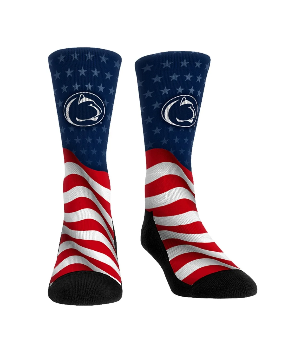 Penn State Nittany Lions Patriotic Flag Crew Socks by Rock Em Socks