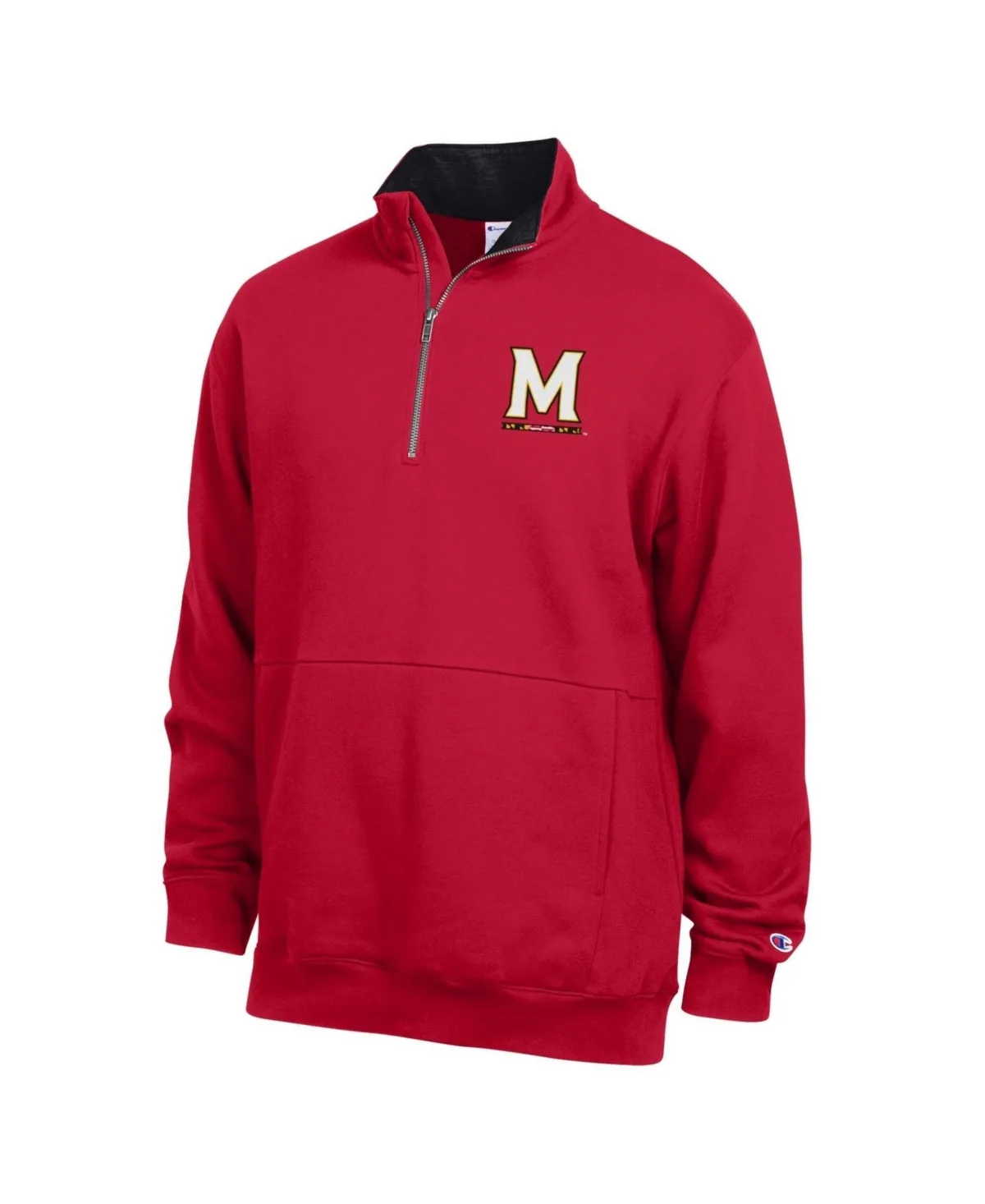 Scar Quarter-Zip Mock-Collar Cotton-Blend Pullover by Champion