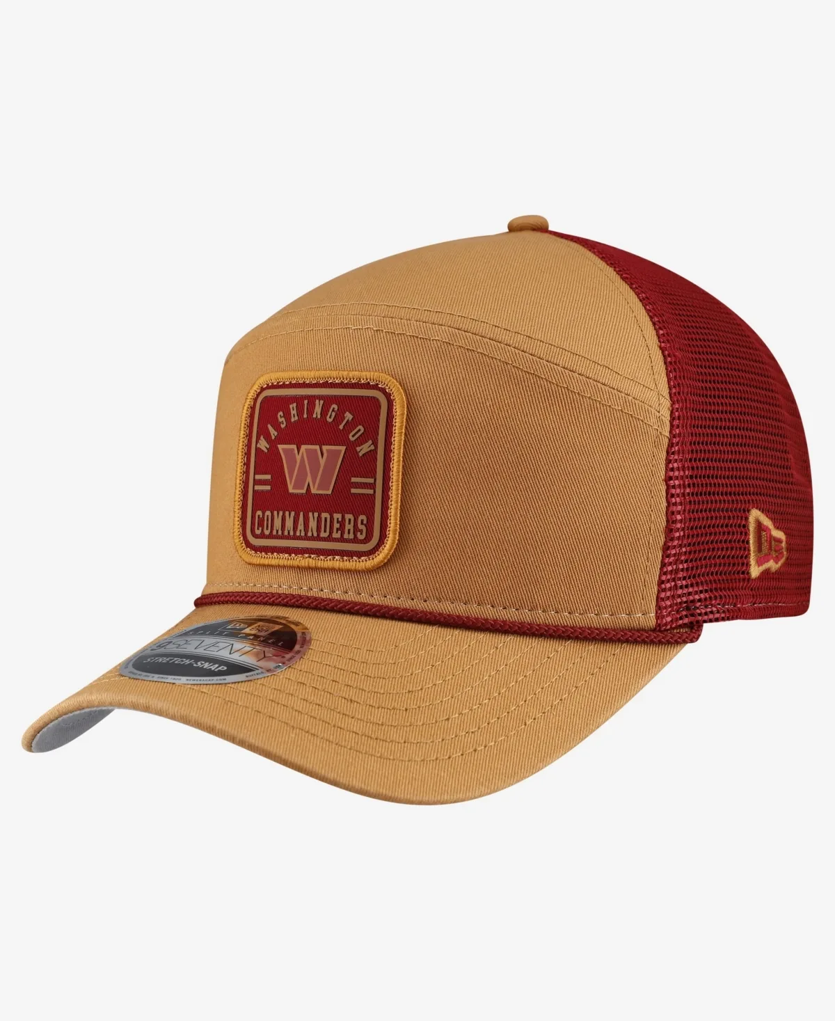 Brown/Burgundy Washington Commanders Team Patch Split Panel 9SEVENTY Adjustable Trucker Hat by New Era