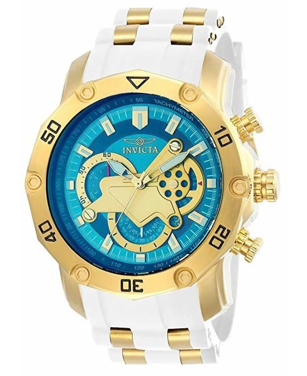 Quartz Pro Diver 23423 Chronograph Rubber Watch, 50mm, Water Resistant
