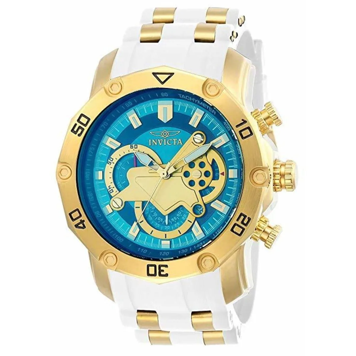Quartz Pro Diver 23423 Chronograph Rubber Watch, 50mm, Water Resistant