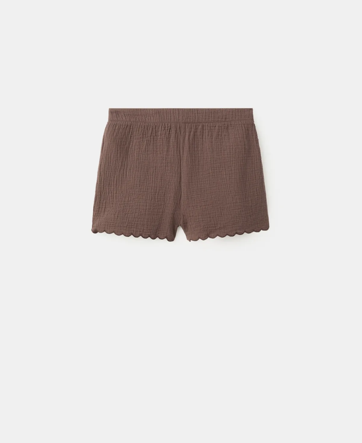Scalloped Details Cotton Shorts by Mango