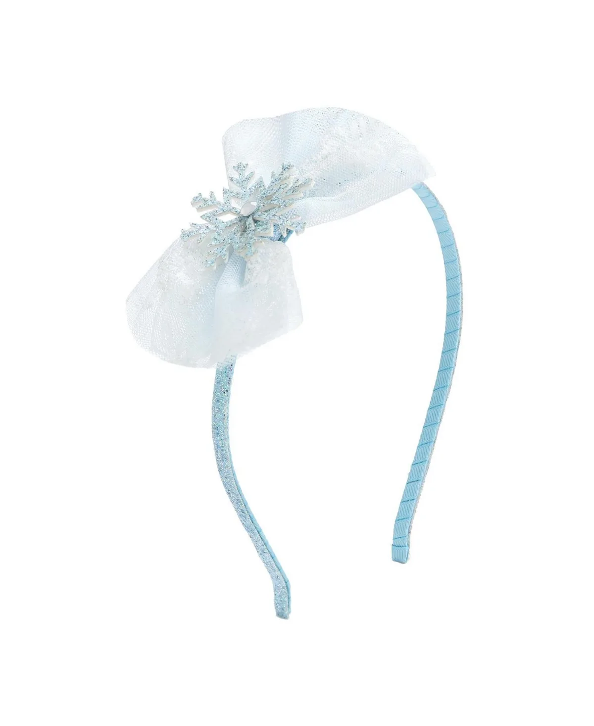 Glitter Snowflake Bow Winter Headband by Sweet Wink