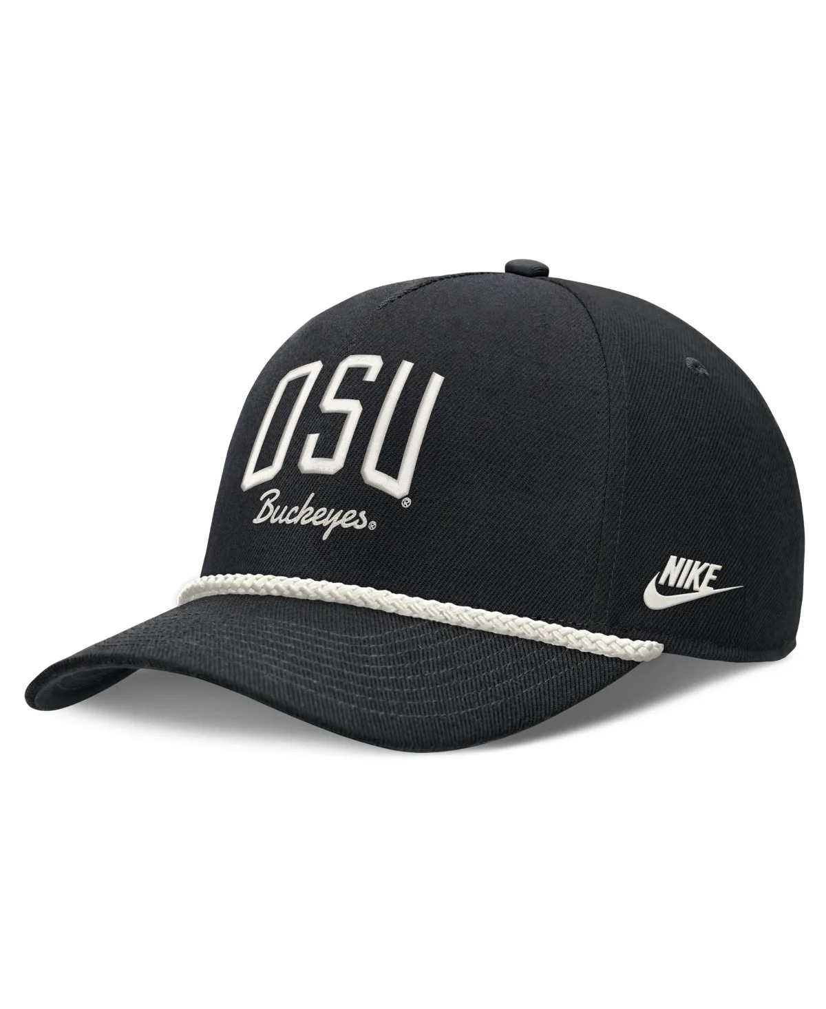 Ohio State Buckeyes Letter Rope Rise Adjustable Hat by Nike