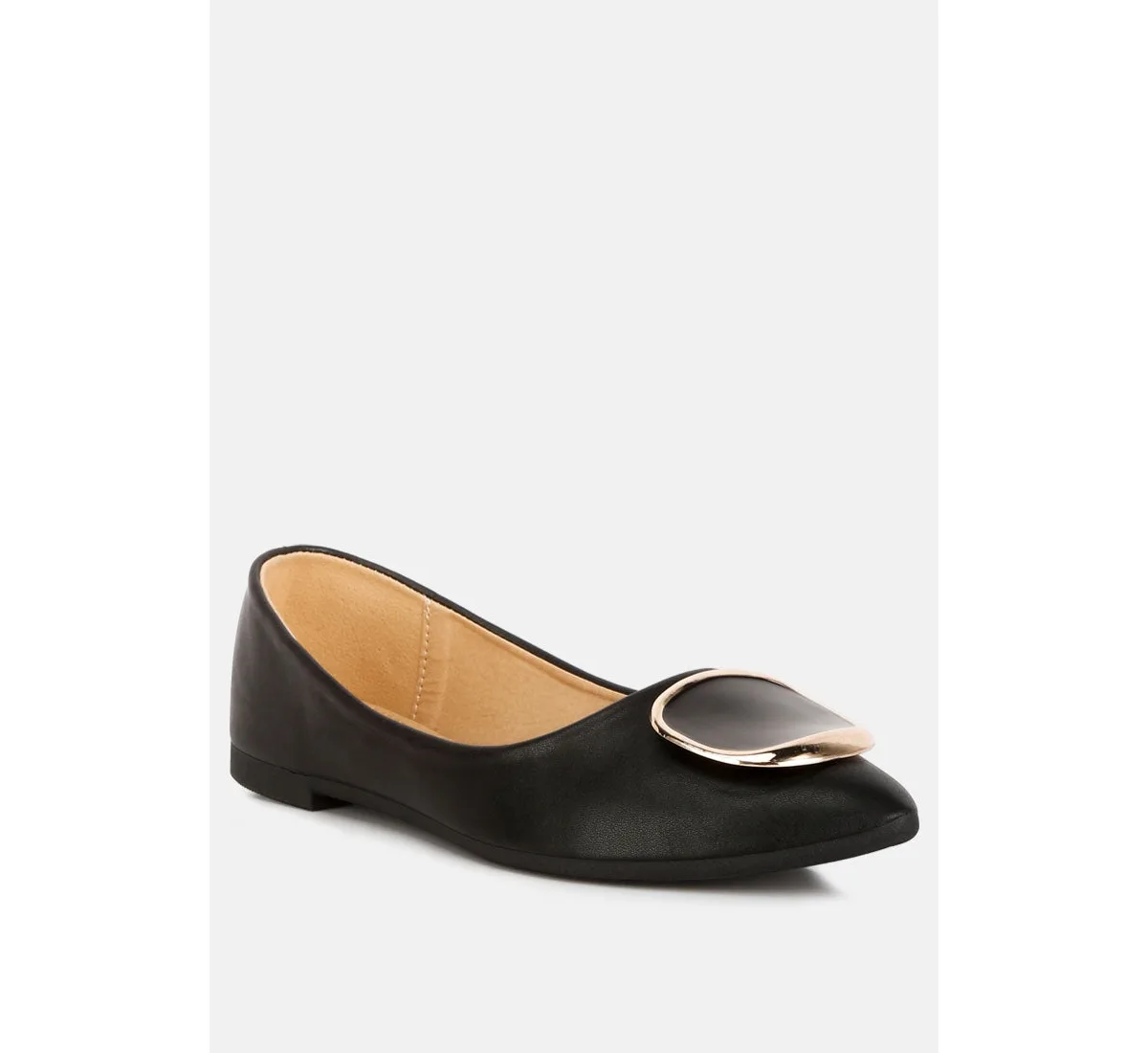 Karder Brooch Detail Ballet Flats by London Rag