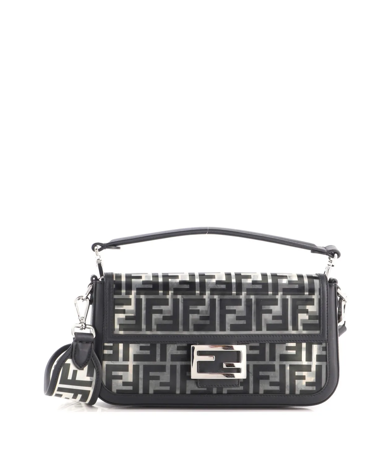 Pre-Owned Fendi Medium Baguette Nm Bag Zucca Pu by FENDI