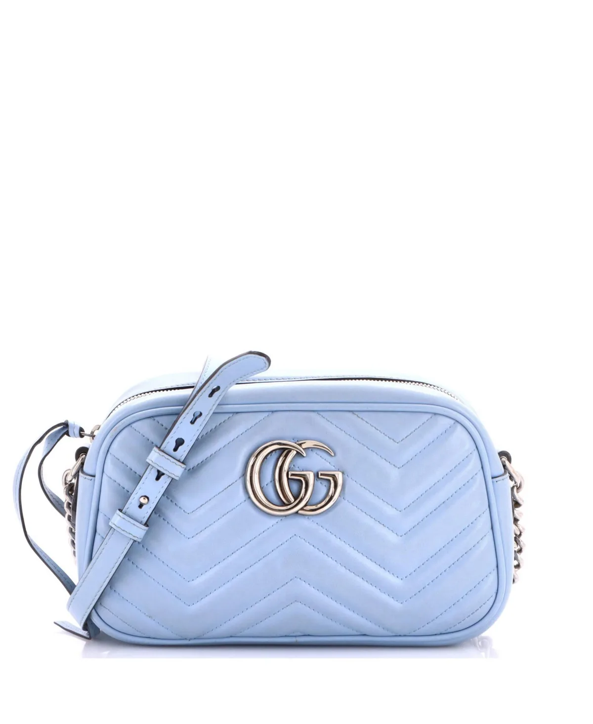 Pre-Owned Gucci Small GG Marmont Shoulder Bag Matelasse Leather by Gucci