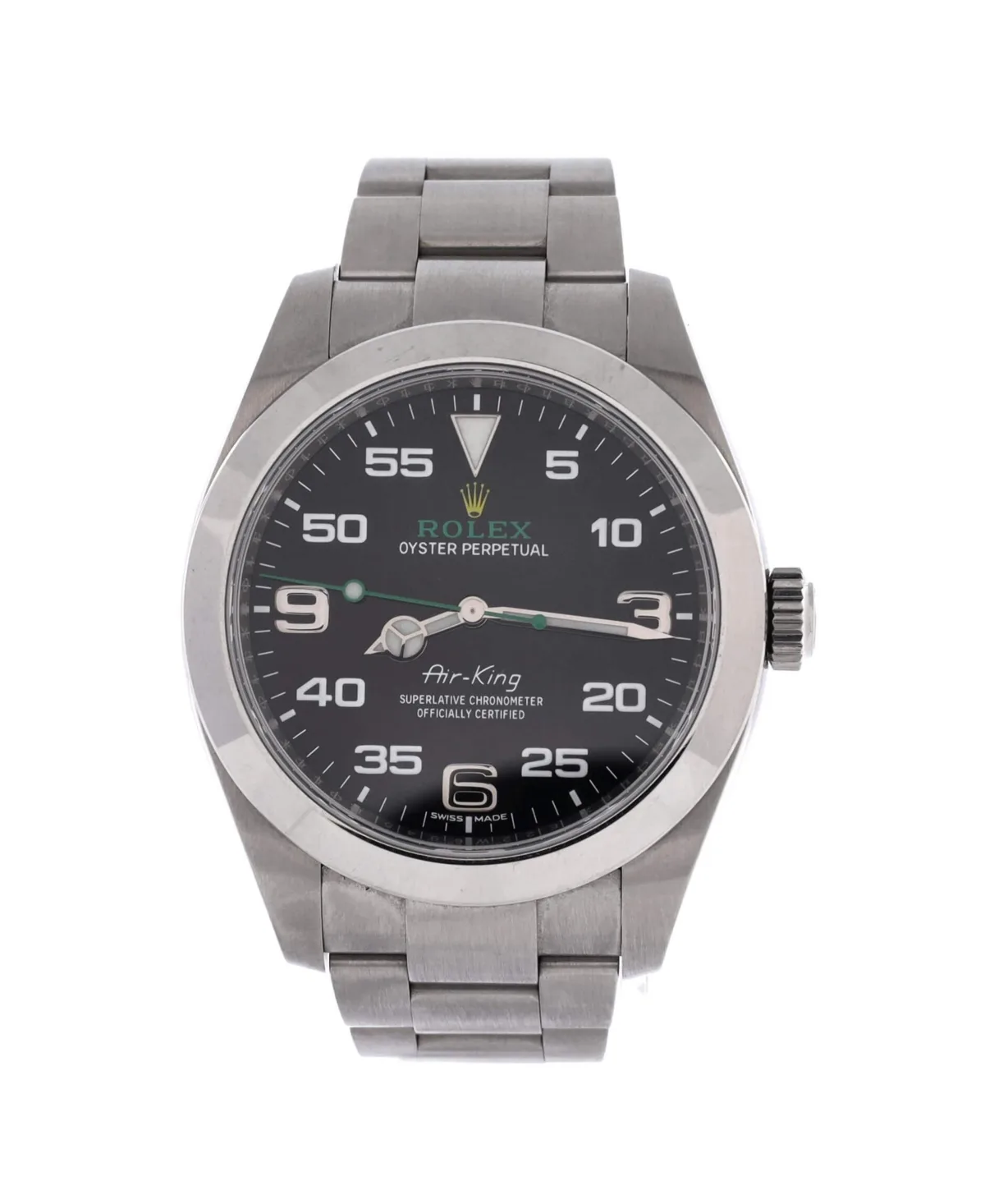 Pre-Owned Rolex Automatic Air-King Water-Resistant Stainless Steel Watch 40mm by Pre Owned Rolex