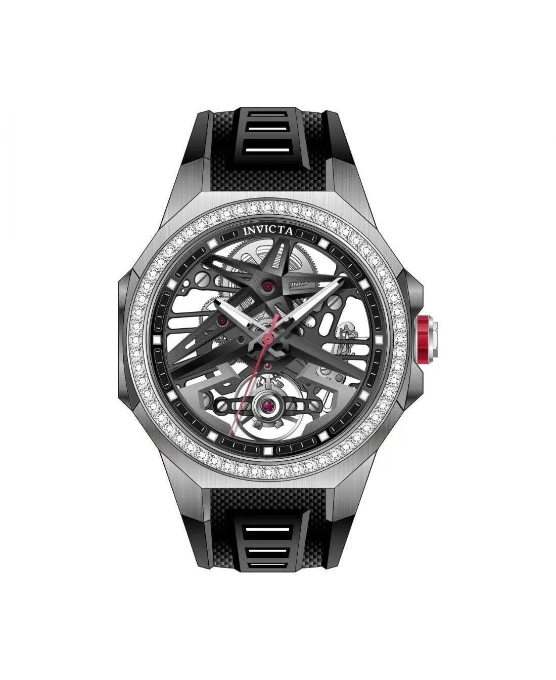 Invicta Mechanical Objet D Art Rubber Watch 43mm by Invicta