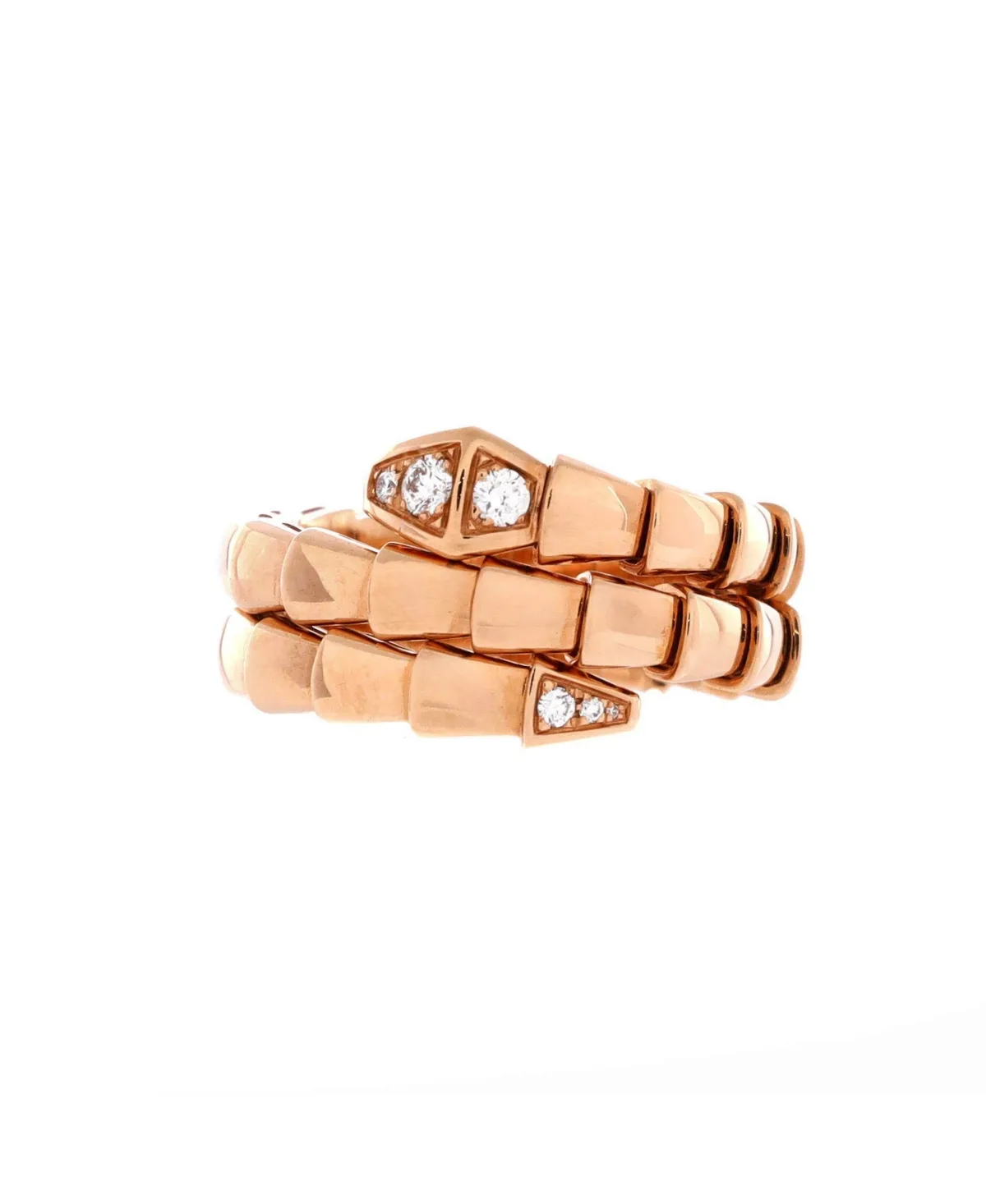Pre-Owned Bvlgari Serpenti Viper Two-Coil Ring by BVLGARI