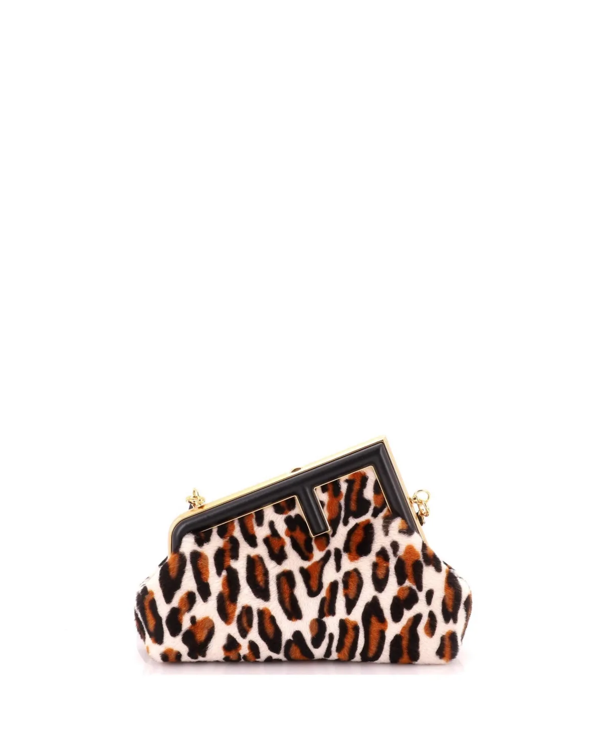Pre-Owned Fendi Small First Bag Printed Pony Hair by FENDI