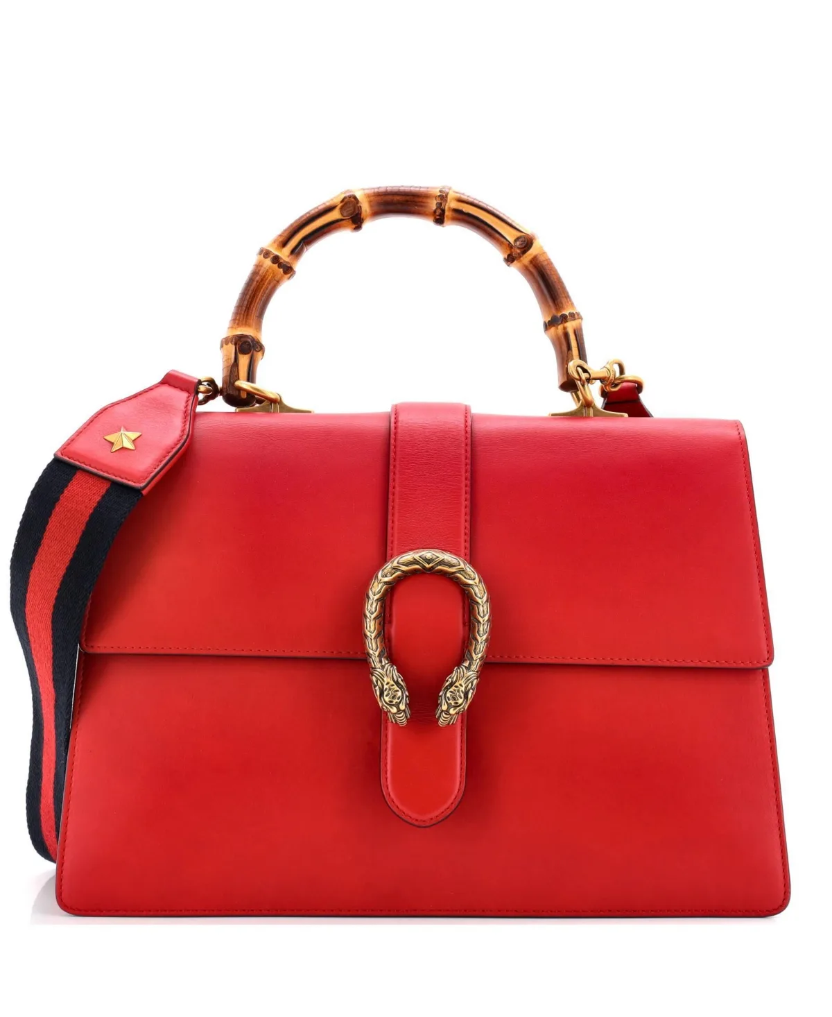 Pre-Owned Gucci Large Dionysus Bamboo Top Handle Bag Leather by Gucci