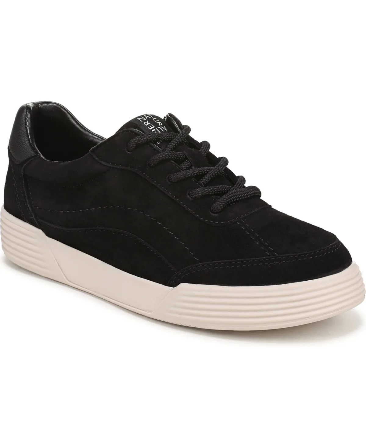 Cami Lace-Up Sneakers - Black Suede/White by Naturalizer