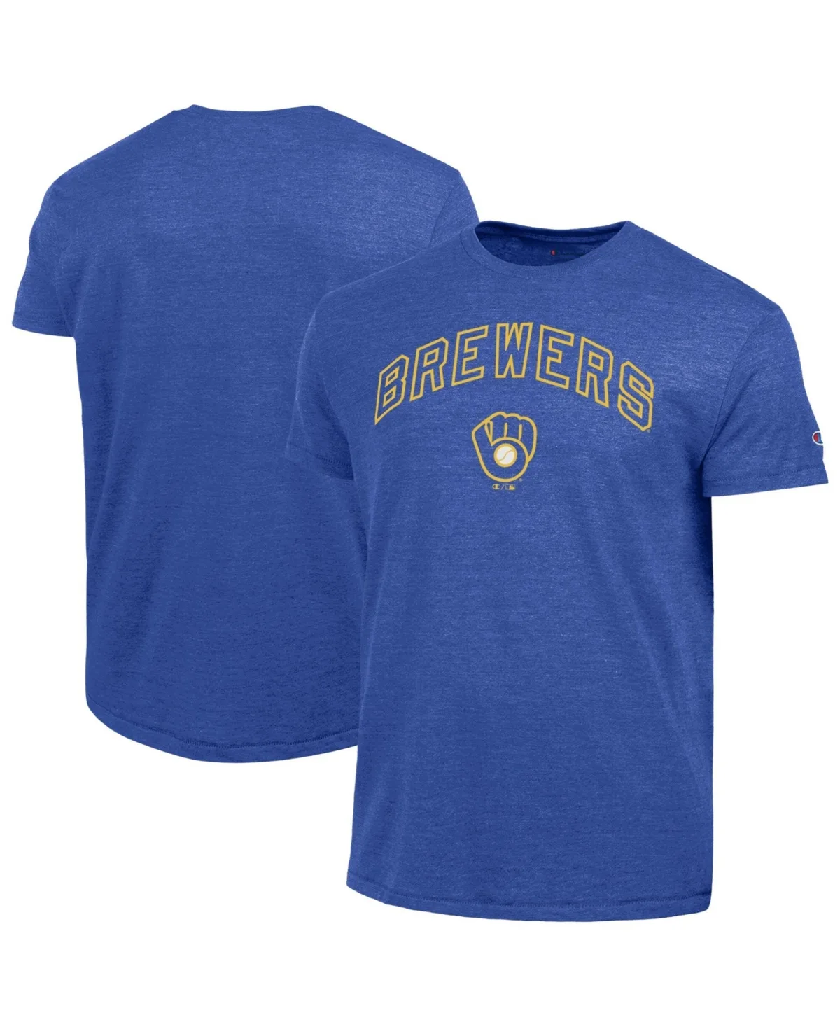 Milwaukee Brewers Cooperstown Wordmark Lockup Tri-Blend T-Shirt by Champion