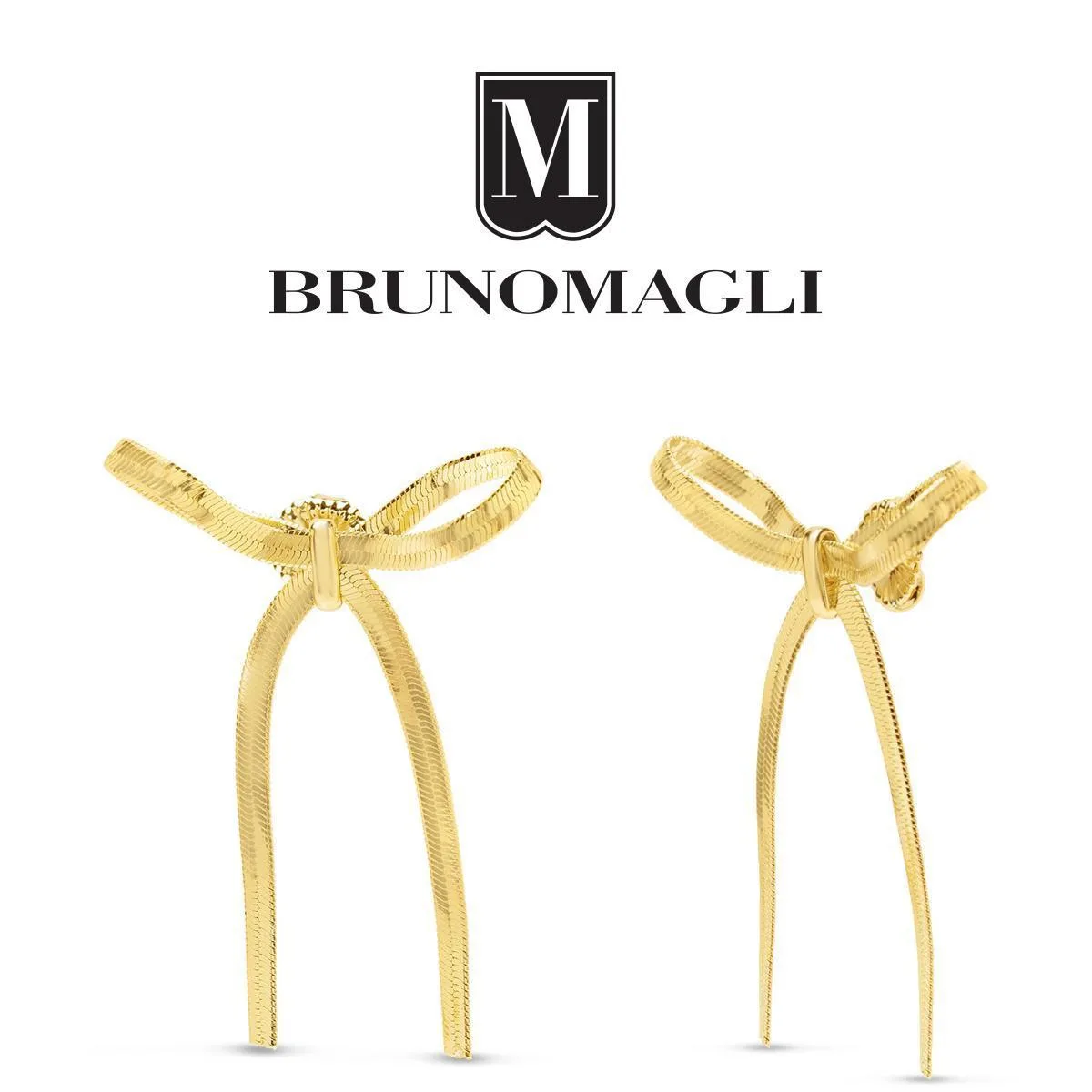 Gold-Tone Bow Dangle Earrings by Bruno Magli