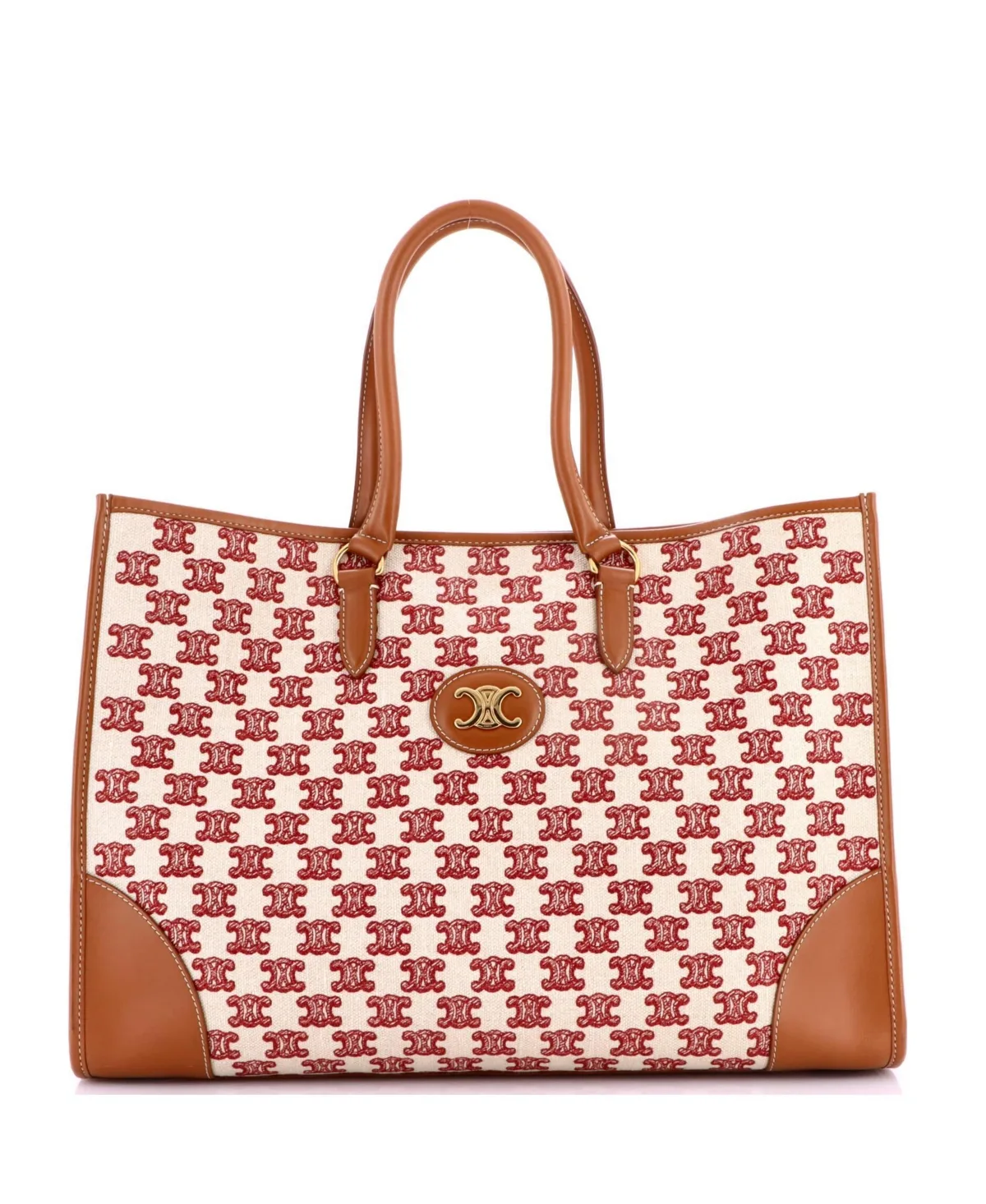 Pre-Owned Horizontal Cabas Tote Triomphe Canvas by Celine