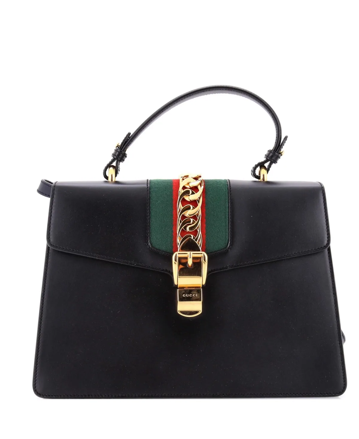 Pre-Owned Medium Sylvie Top Handle Bag Leather by Gucci