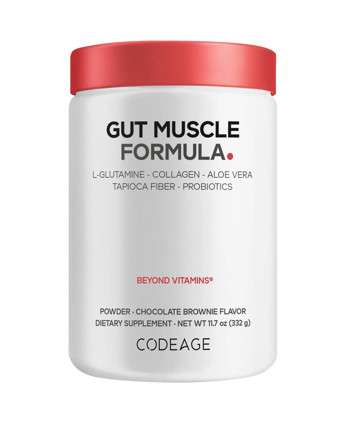 Gut Muscle Formula, L-Glutamine, Bovine Collagen, Probiotic, Tapioca Fiber, Aloe Vera, 11.7 Ounce by Codeage