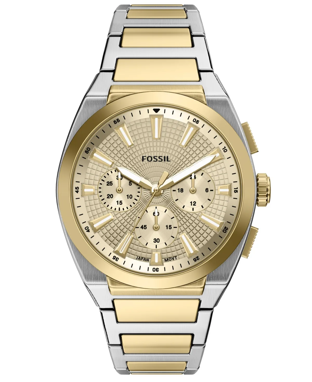 Japanese Quartz Everett Chronograph Two-Tone Stainless Steel Watch, 44mm