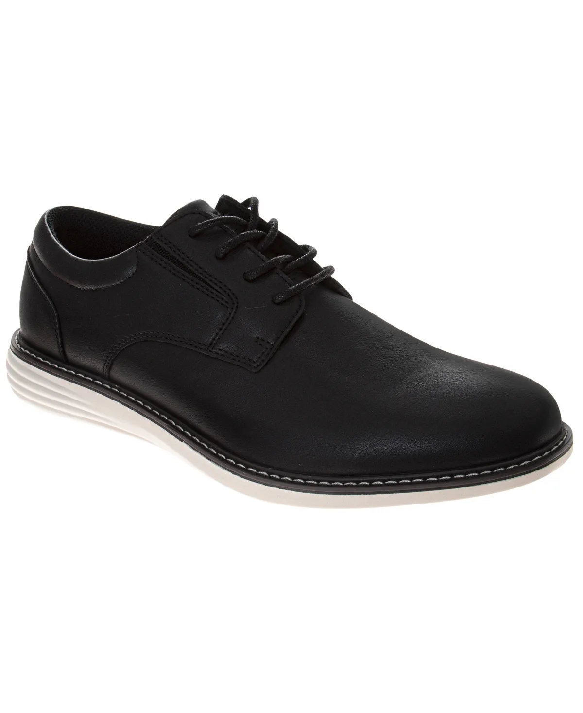 Casual Plain Toe Faux Leather Oxford Shoes by Perry Ellis